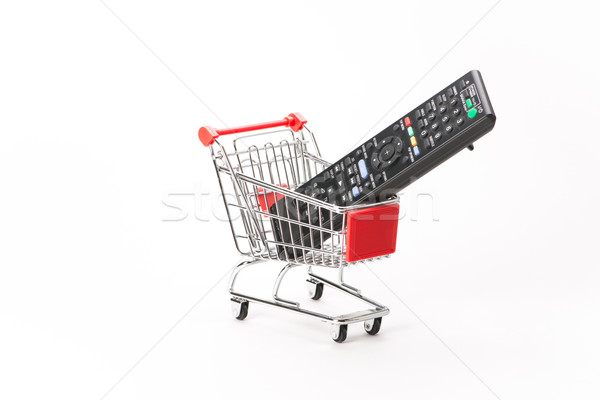 Foto stock: Compras · controle · remoto · branco · venda · comprar · membro