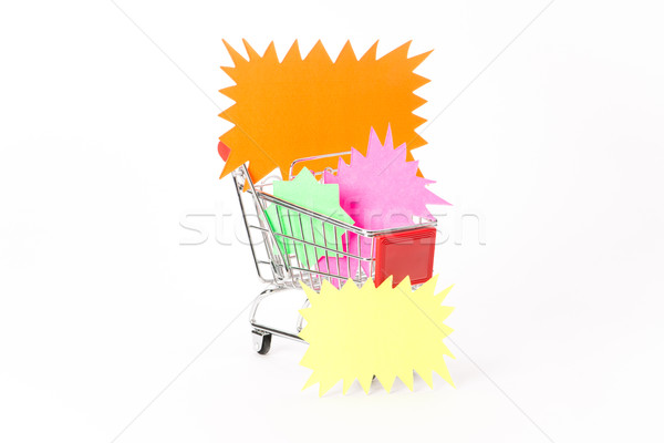 Caddy for shopping with discount coupon Stock photo © Studio_3321