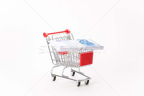 Caddy for shopping with money stack Stock photo © Studio_3321