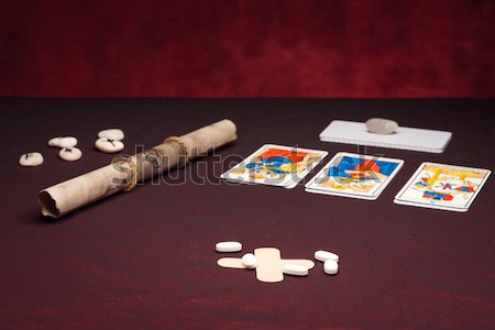 Stock photo: Clairvoyance equipment with palm