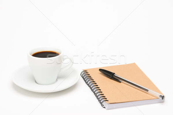 Cup of coffee with notebook Stock photo © Studio_3321