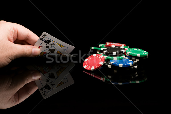 Poker cards with hand Stock photo © Studio_3321
