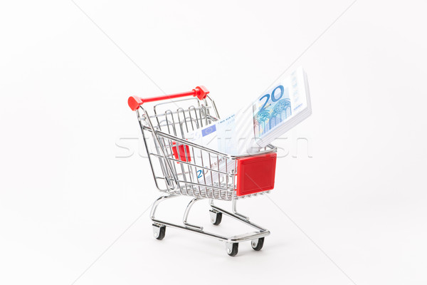 Caddy for shopping with money stack Stock photo © Studio_3321