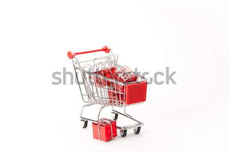 Caddy for shopping with gift Stock photo © Studio_3321