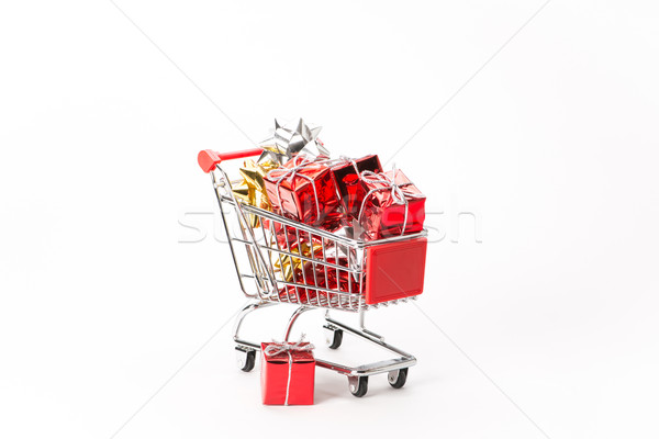 Caddy for shopping with gift Stock photo © Studio_3321