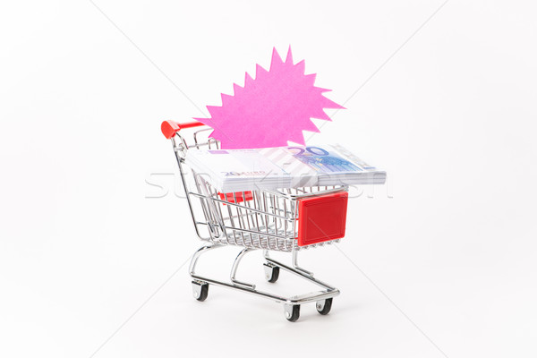 Caddy for shopping with money stack Stock photo © Studio_3321