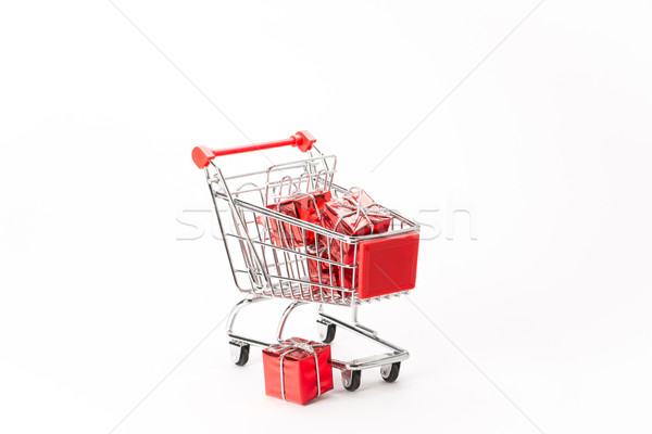 Caddy for shopping with gift Stock photo © Studio_3321