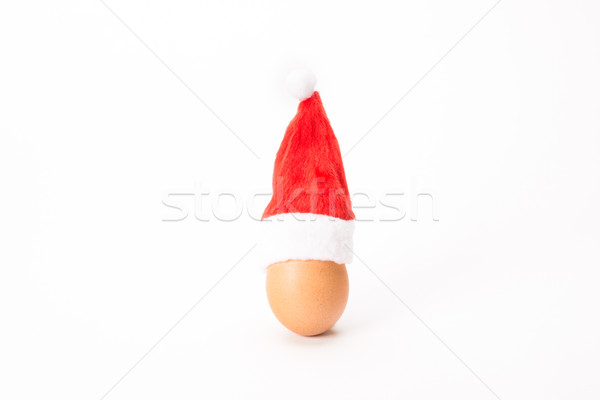 クリスマス 卵 卵 帽子 孤立した 白 ストックフォト © Studio_3321