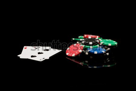 Poker cards with chips Stock photo © Studio_3321