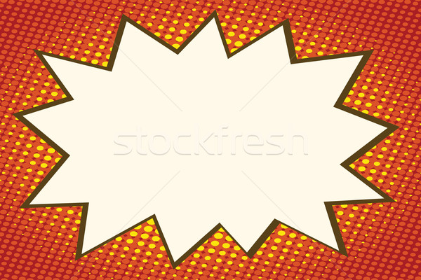 Explosion bulle orange pop art rétro Photo stock © studiostoks