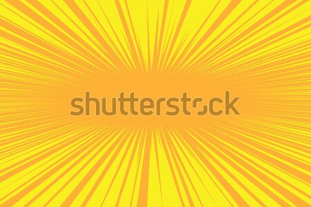 Stock photo: Orange rays pop art comic background