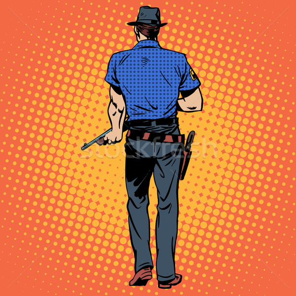 Om armă gangster serif cowboy crimă Imagine de stoc © studiostoks