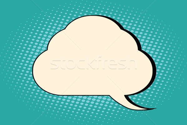 Comic bubble cloud silhouette Stock photo © studiostoks