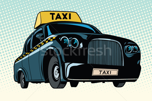 Black taxi with a yellow sign Stock photo © studiostoks