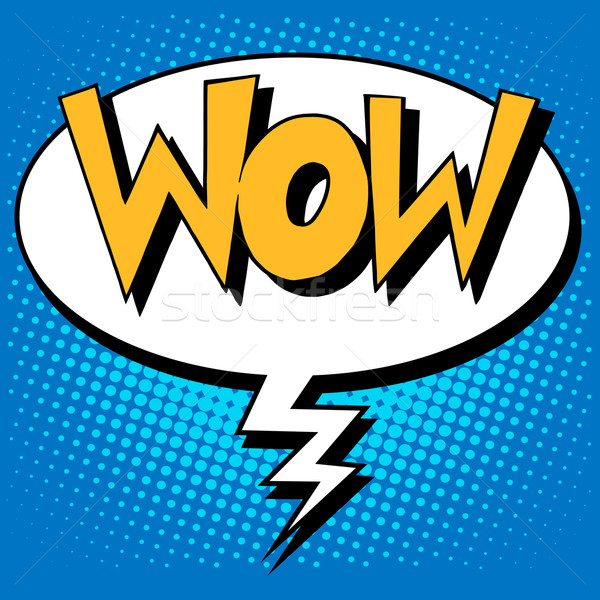 Wow fattore fumetto stile pop art Foto d'archivio © studiostoks