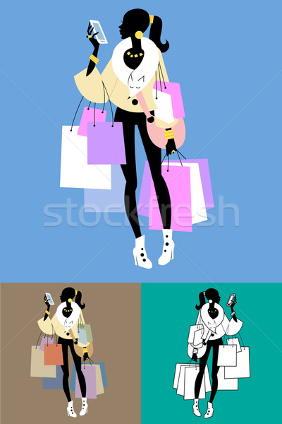 Fashionista image fille acheter vente femme [[stock_photo]] © studiostoks