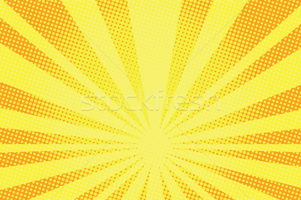 retro comic yellow background raster gradient halftone Stock photo © studiostoks