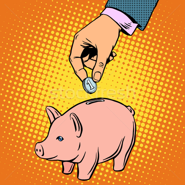 Piggy Bank contribution money Stock photo © studiostoks