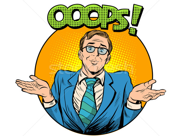 Stock photo: oops problem man business concept