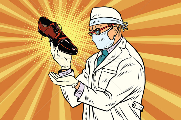 Scientist chemist explores shoes Stock photo © studiostoks