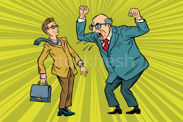 Boss scolds businessman Stock photo © studiostoks