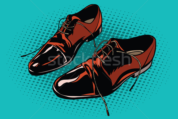 Leather brown men shoes Stock photo © studiostoks