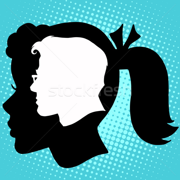 Foto stock: Amor · mulher · homem · casal · romântico · pensamentos