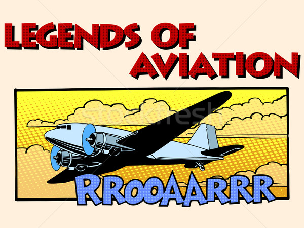 Legends of aviation abstract retro airplane Stock photo © studiostoks