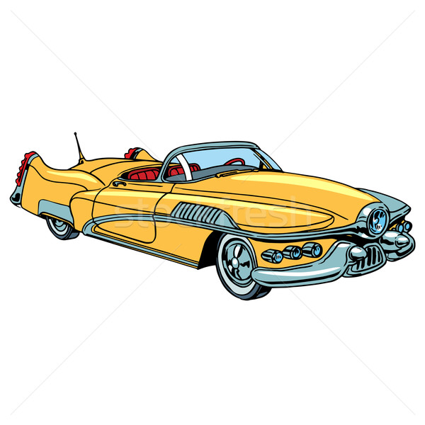 Retro citromsárga autó klasszikus absztrakt modell Stock fotó © studiostoks