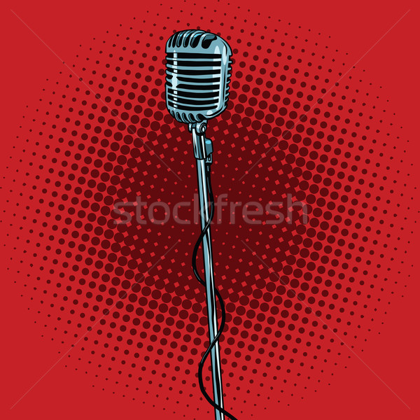 retro microphone and stand Stock photo © studiostoks