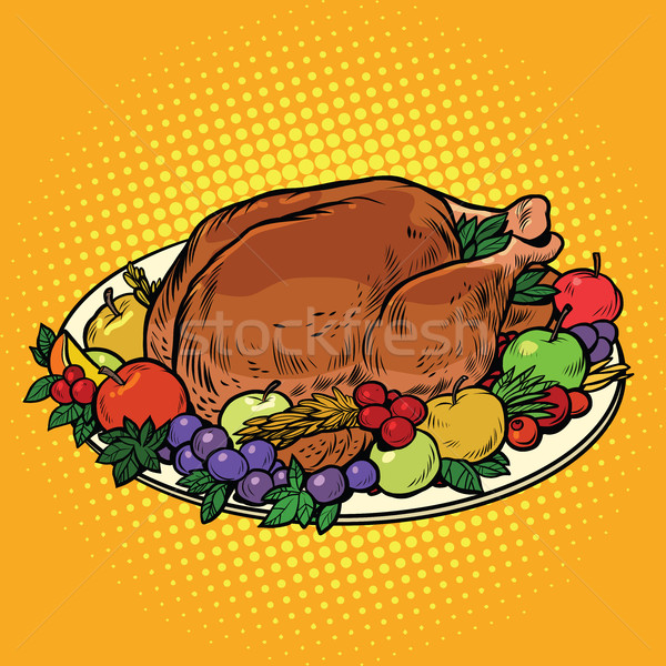 Fried Turkey dish on Thanksgiving day Stock photo © studiostoks