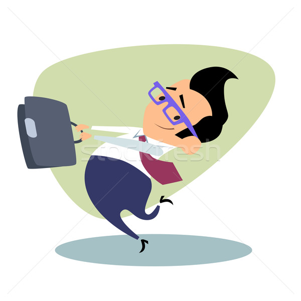 Businessman throwing the portfolio as a hammer business theme sp Stock photo © studiostoks