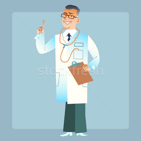 Dobre lekarza lekarz biały płaszcz terapeuta Zdjęcia stock © studiostoks