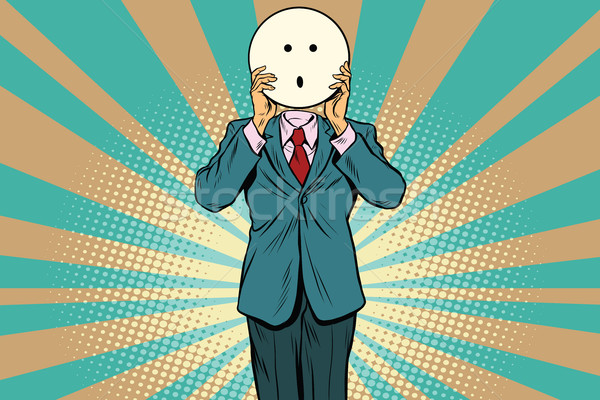 surprise Man smiley Emoji face Stock photo © studiostoks