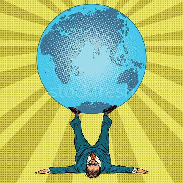 International policy concept. man and Earth Stock photo © studiostoks