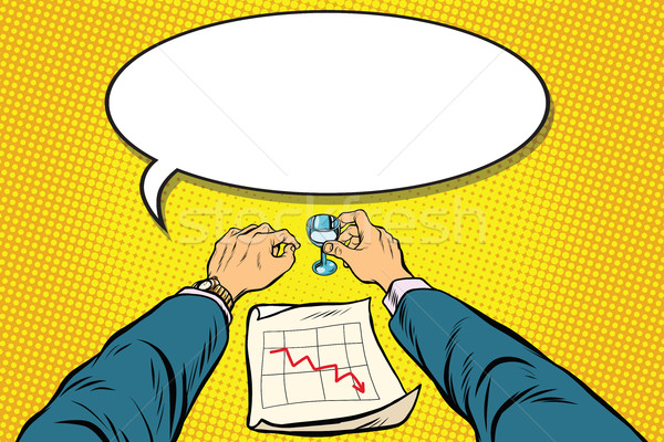 Business is bad, the businessman got drunk Stock photo © studiostoks