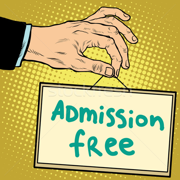 Hand sign admission free Stock photo © studiostoks