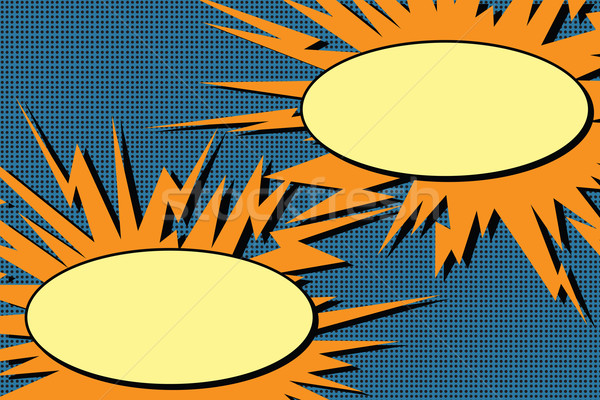 comic book dialogue bubbles explosion pop art Stock photo © studiostoks