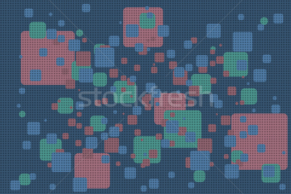 Colored squares retro fabric blue background Stock photo © studiostoks
