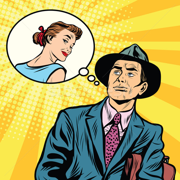 Man thinks about a woman Stock photo © studiostoks