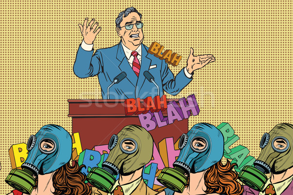 Retro political candidate, electoral hygiene Stock photo © studiostoks