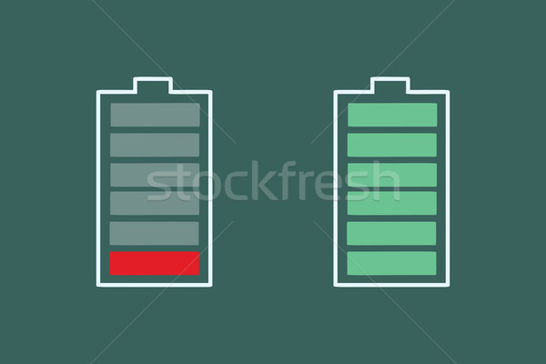 battery charge is small and full Stock photo © studiostoks