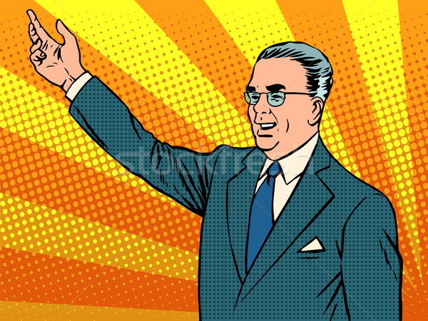 Dictador plantean arte pop estilo retro Foto stock © studiostoks