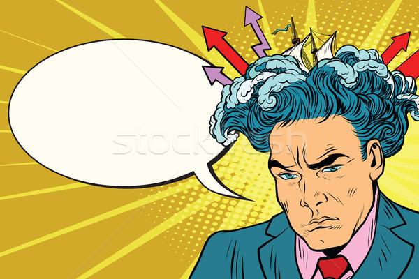 Brainstorm man thinks Stock photo © studiostoks