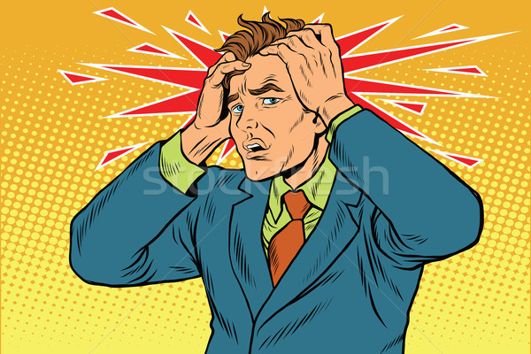 Headaches men severe pain Stock photo © studiostoks