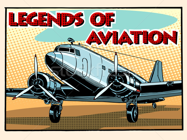 Legends of aviation abstract retro airplane Stock photo © studiostoks