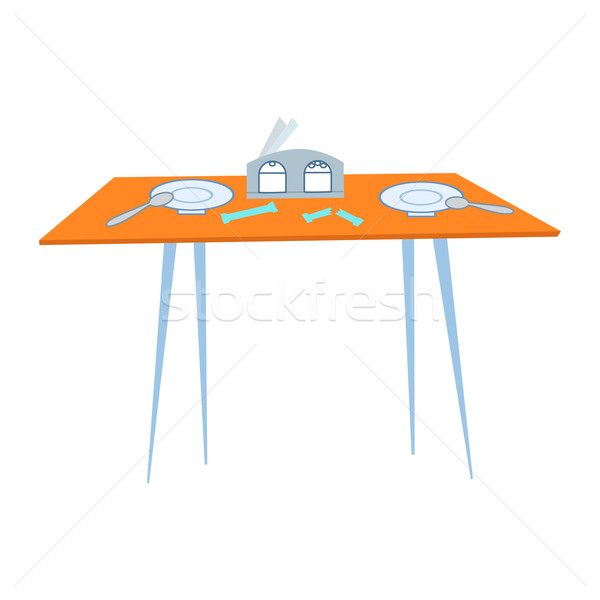Stock photo: table cafe with Cutlery
