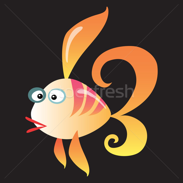 Karikatür balık nötr renkli mercan su Stok fotoğraf © studiostoks