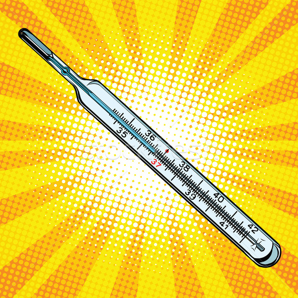 Mercury glass medical thermometer temperature 36.6 Stock photo © studiostoks