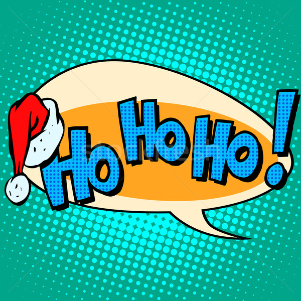 hohoho Santa Claus good laugh comic bubble text Stock photo © studiostoks